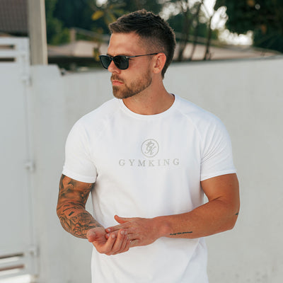Gym King Pro Jersey Tee - White