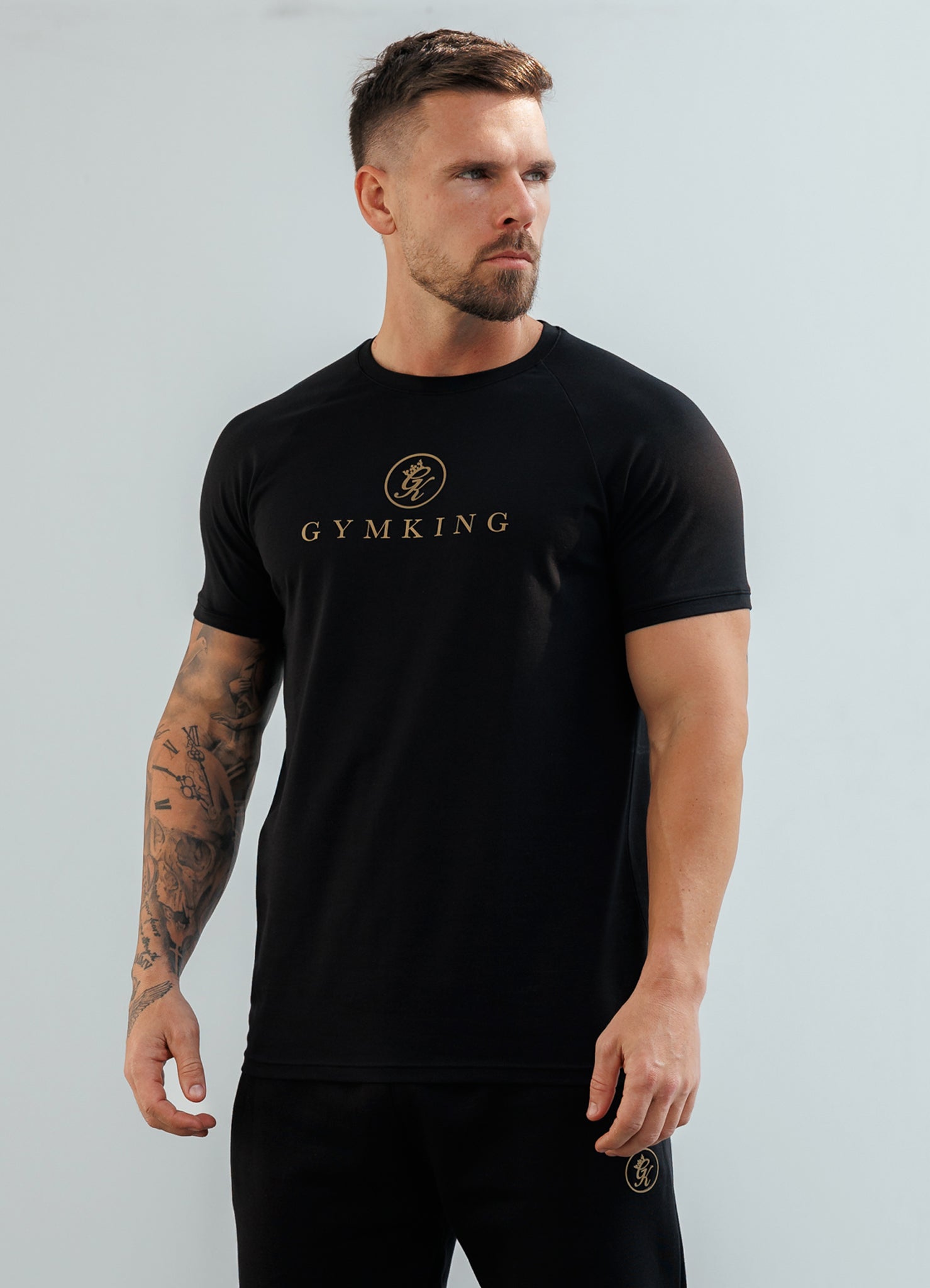 Gym King Pro Tee - Black/Gold