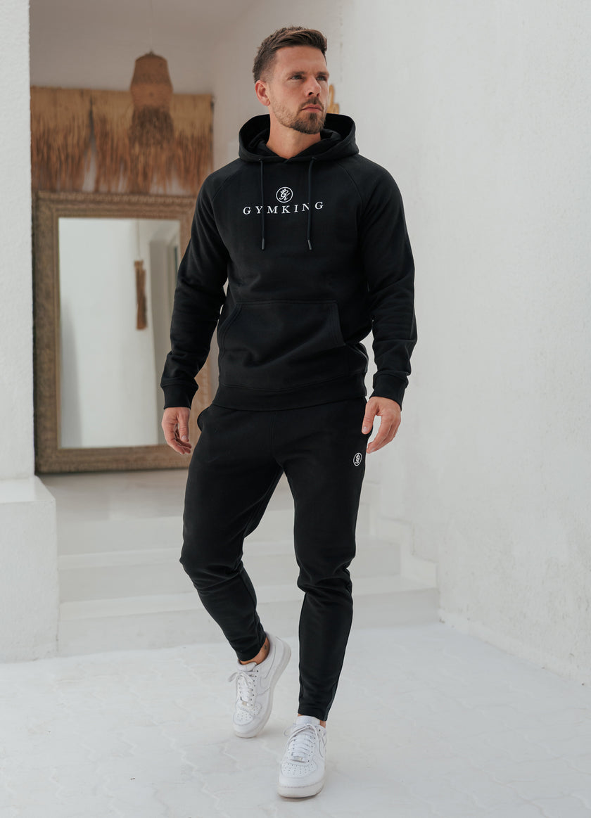 Gym King Pro Logo Jogger - Black/White