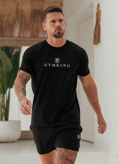 Gym King Pro Logo Tee - Black/White