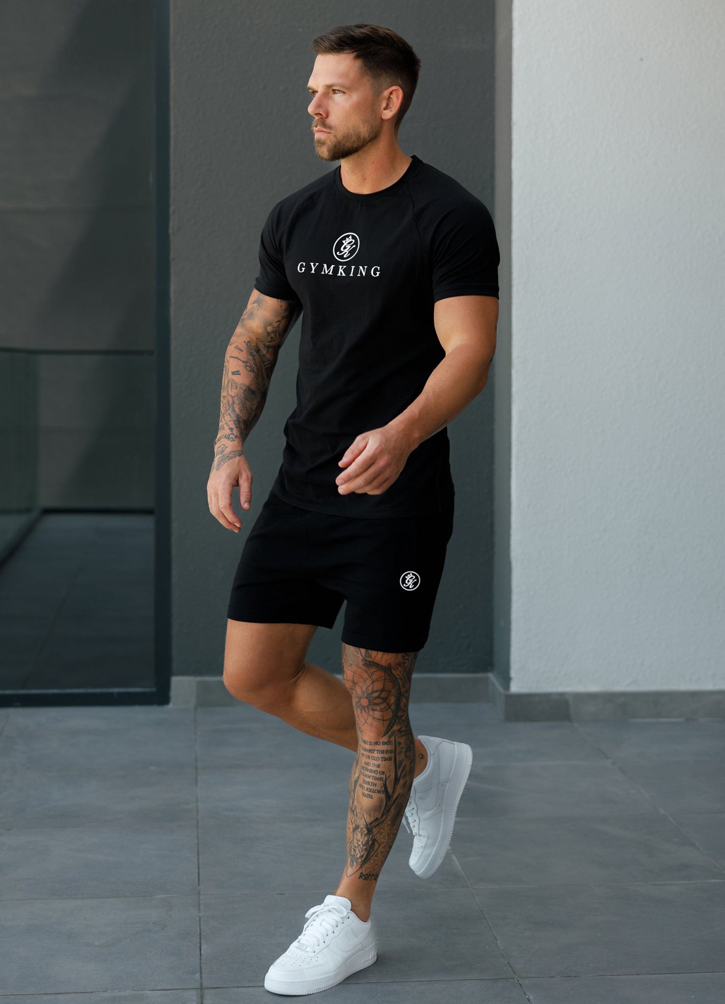 Gym King Pro Logo Jersey Short Black GYM KING