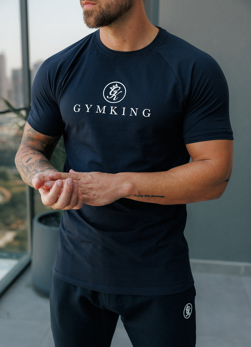 Gym King Pro Jersey Tee - Navy