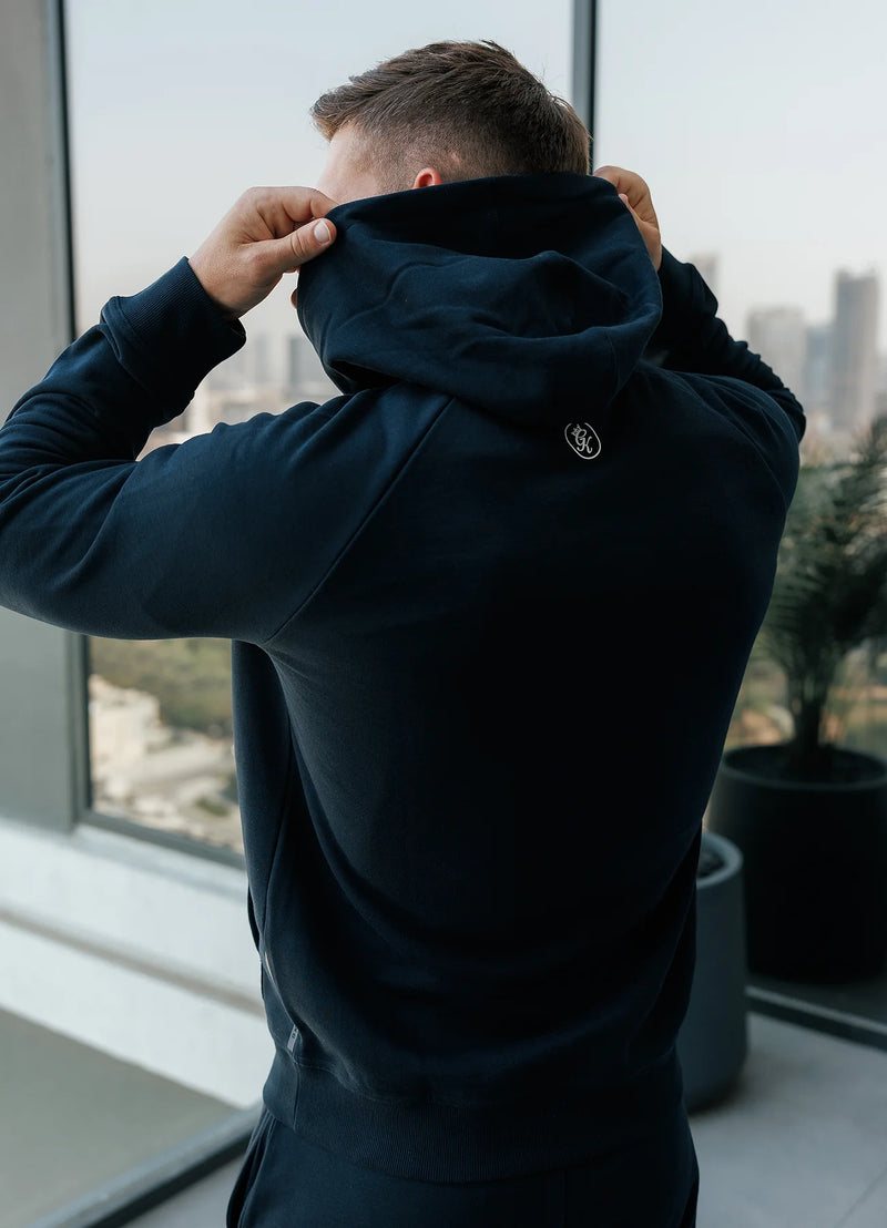 Gym King Pro Logo Hood Tracksuit - Navy