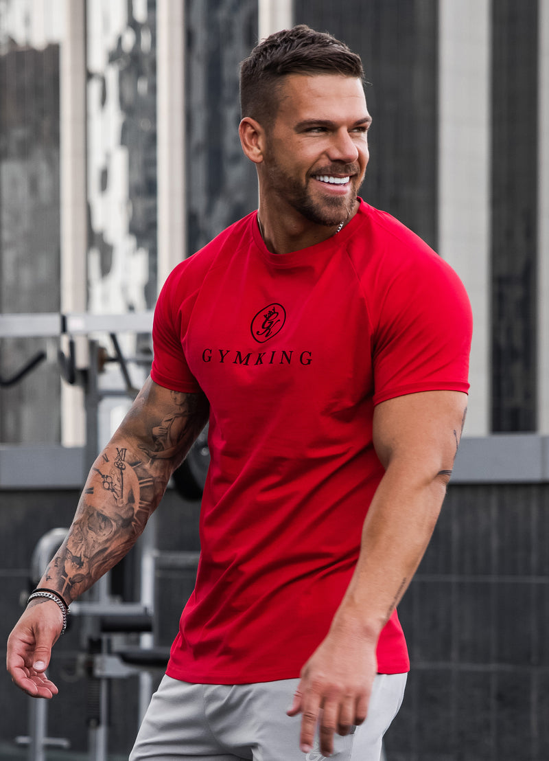 Gym King Pro Logo Jersey Tee - Red