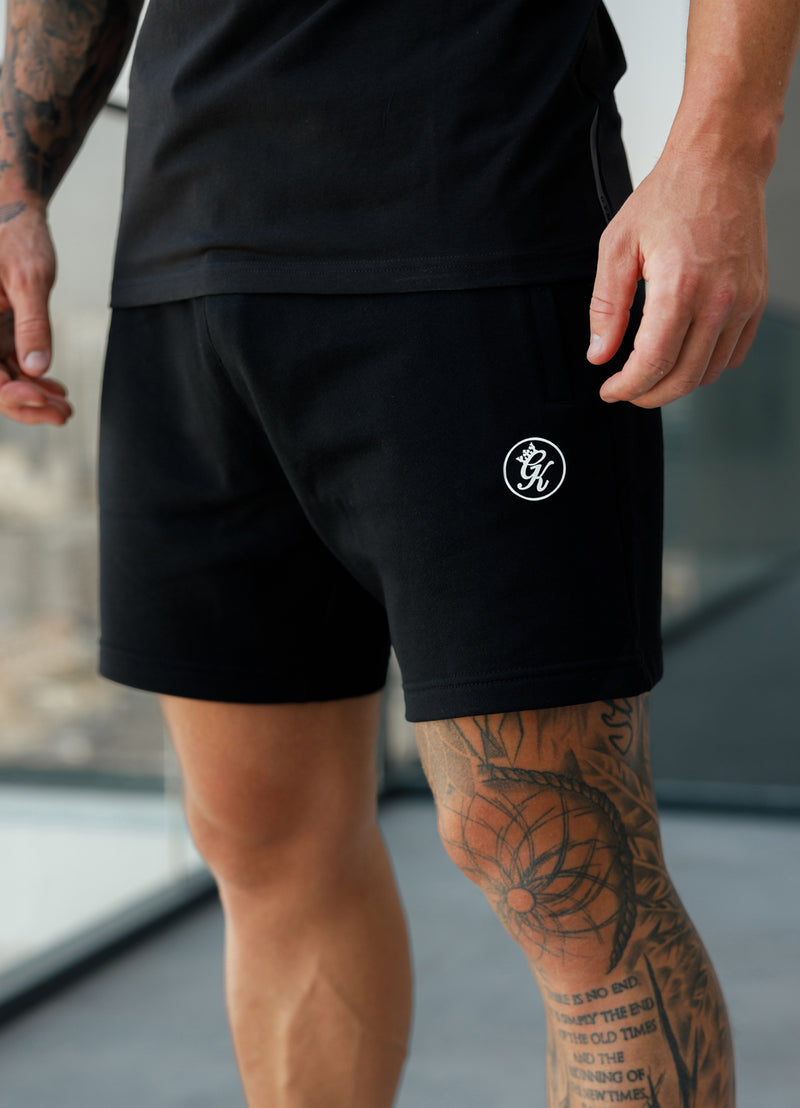 Gym King Pro Logo Jersey Short - Black