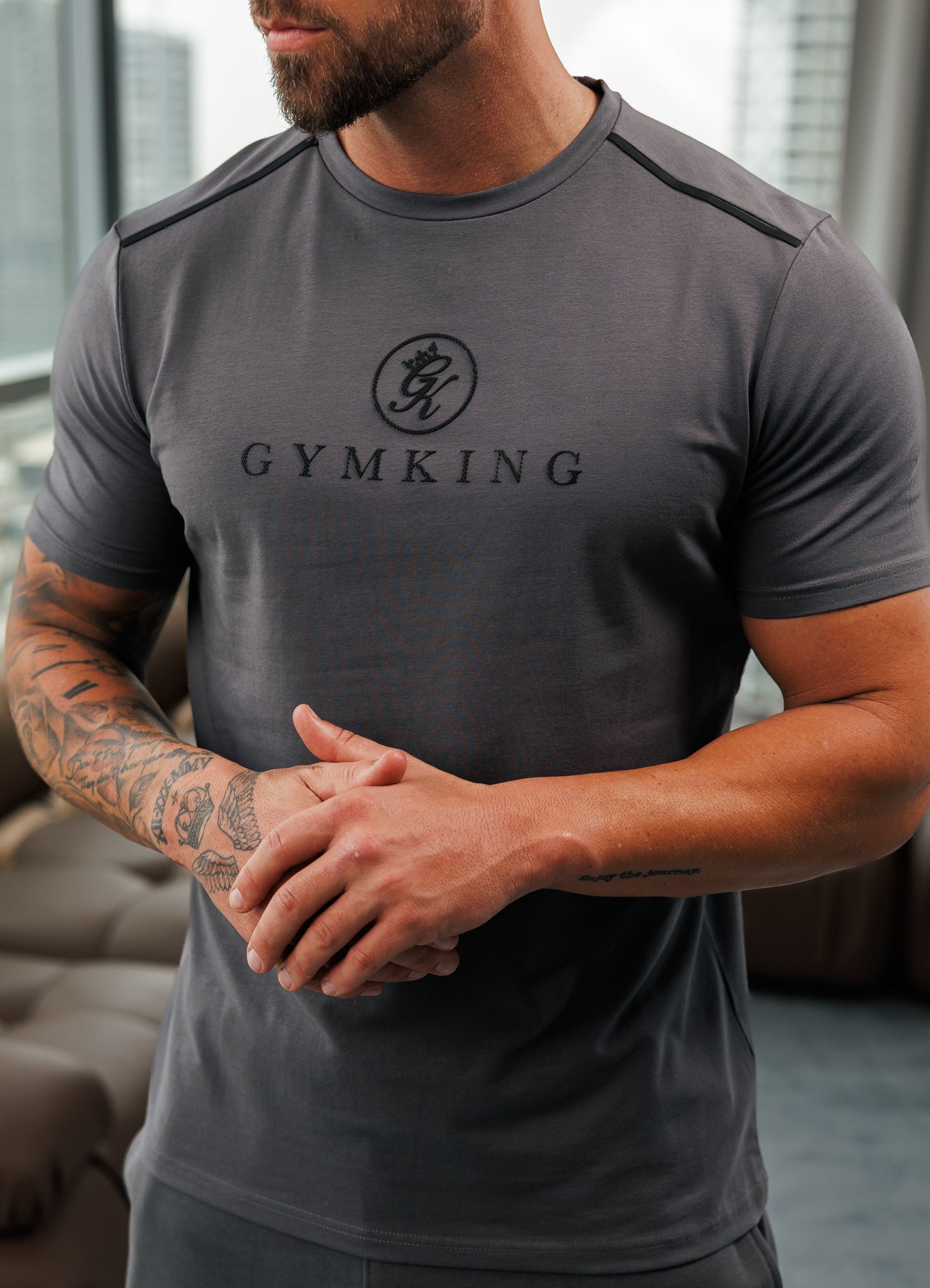 Gym King Pro V2 Tee - Gunmetal Grey