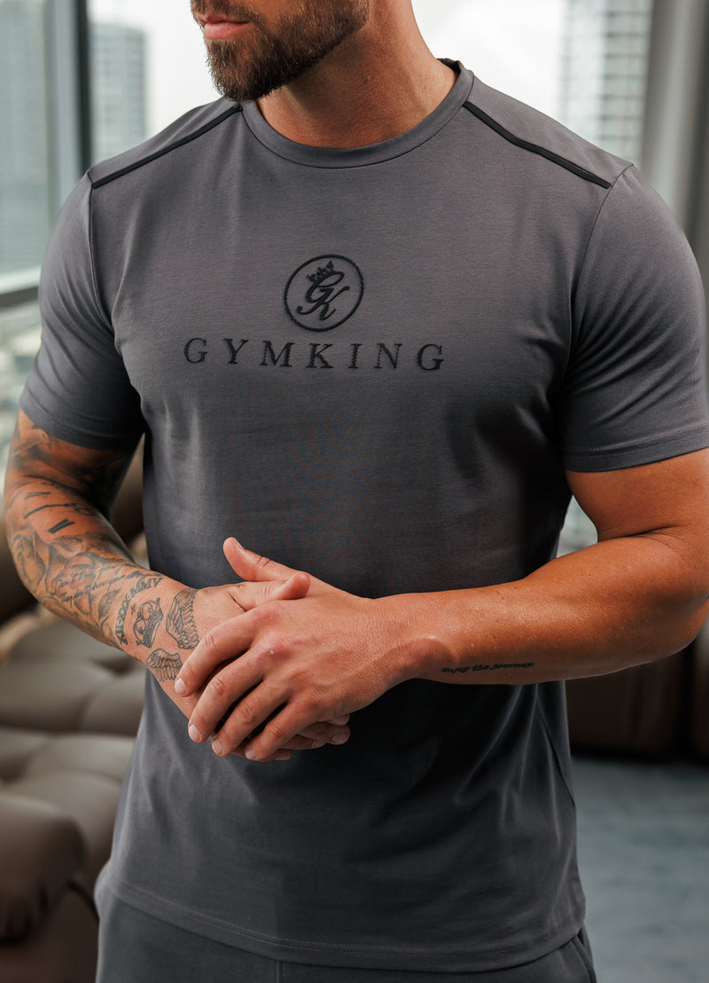 Gym King Pro V2 Tee - Gunmetal Grey