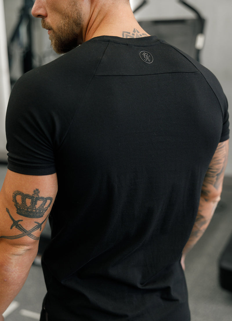 Gym King Pro Logo Tee - Black/Black