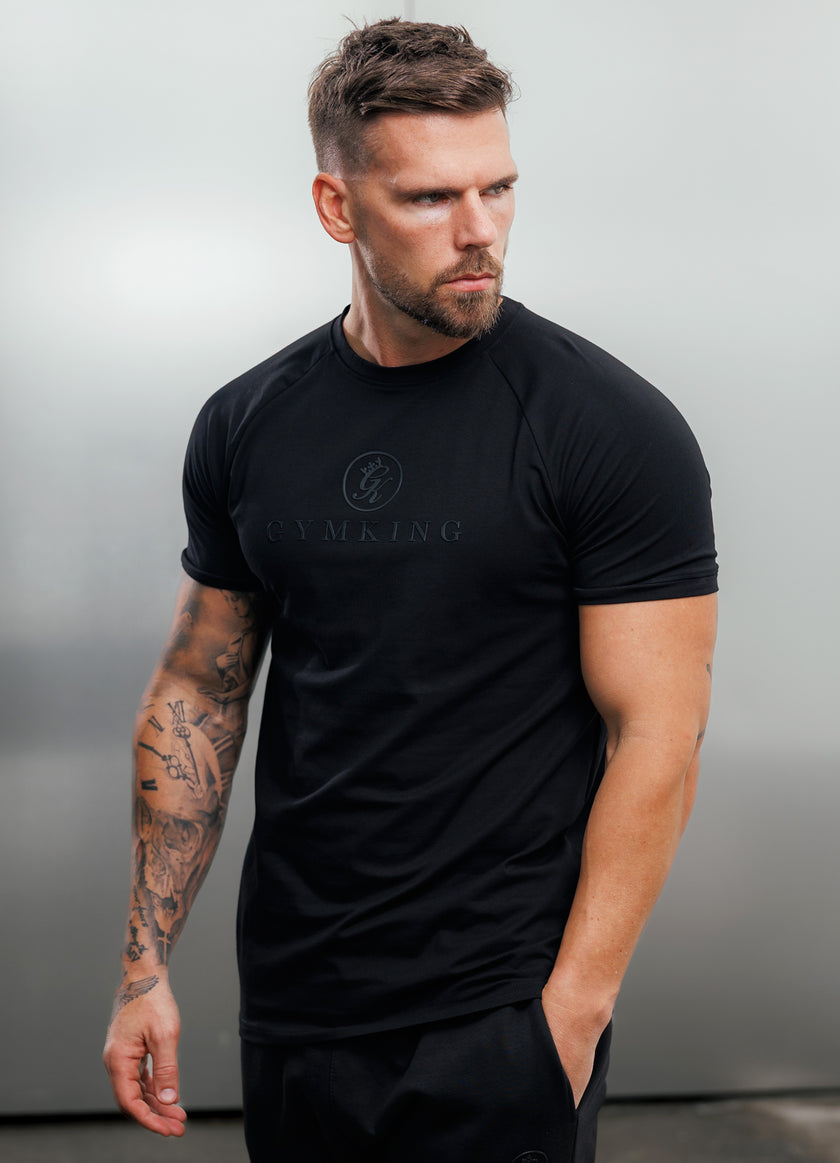 Gym King Pro Tee - Black/Black