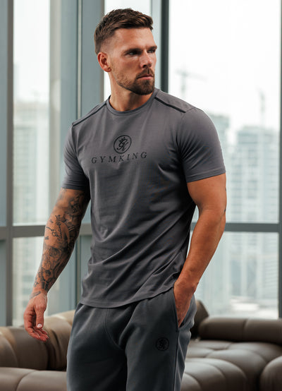 Gym King Pro V2 Tee - Gunmetal Grey