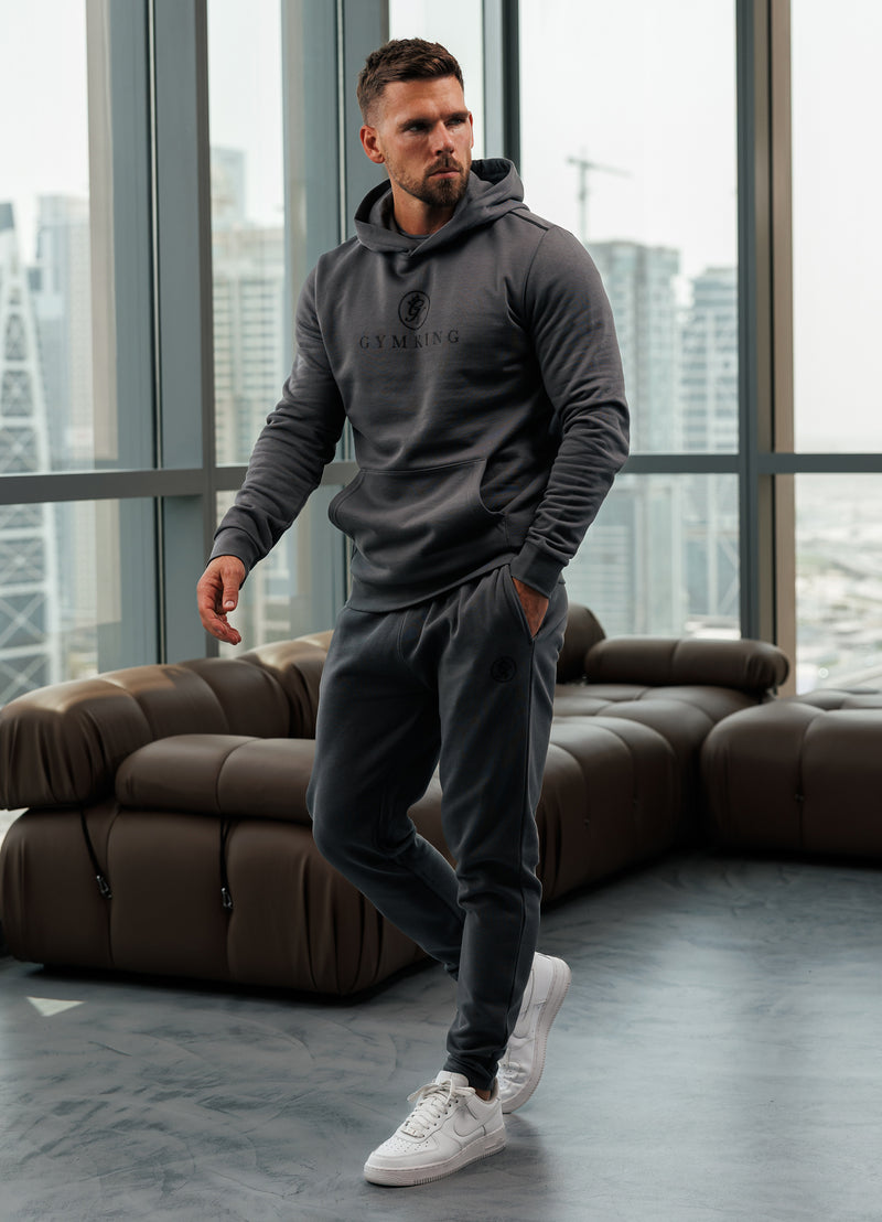 Gym King Pro V2 Hood Tracksuit - Gunmetal Grey
