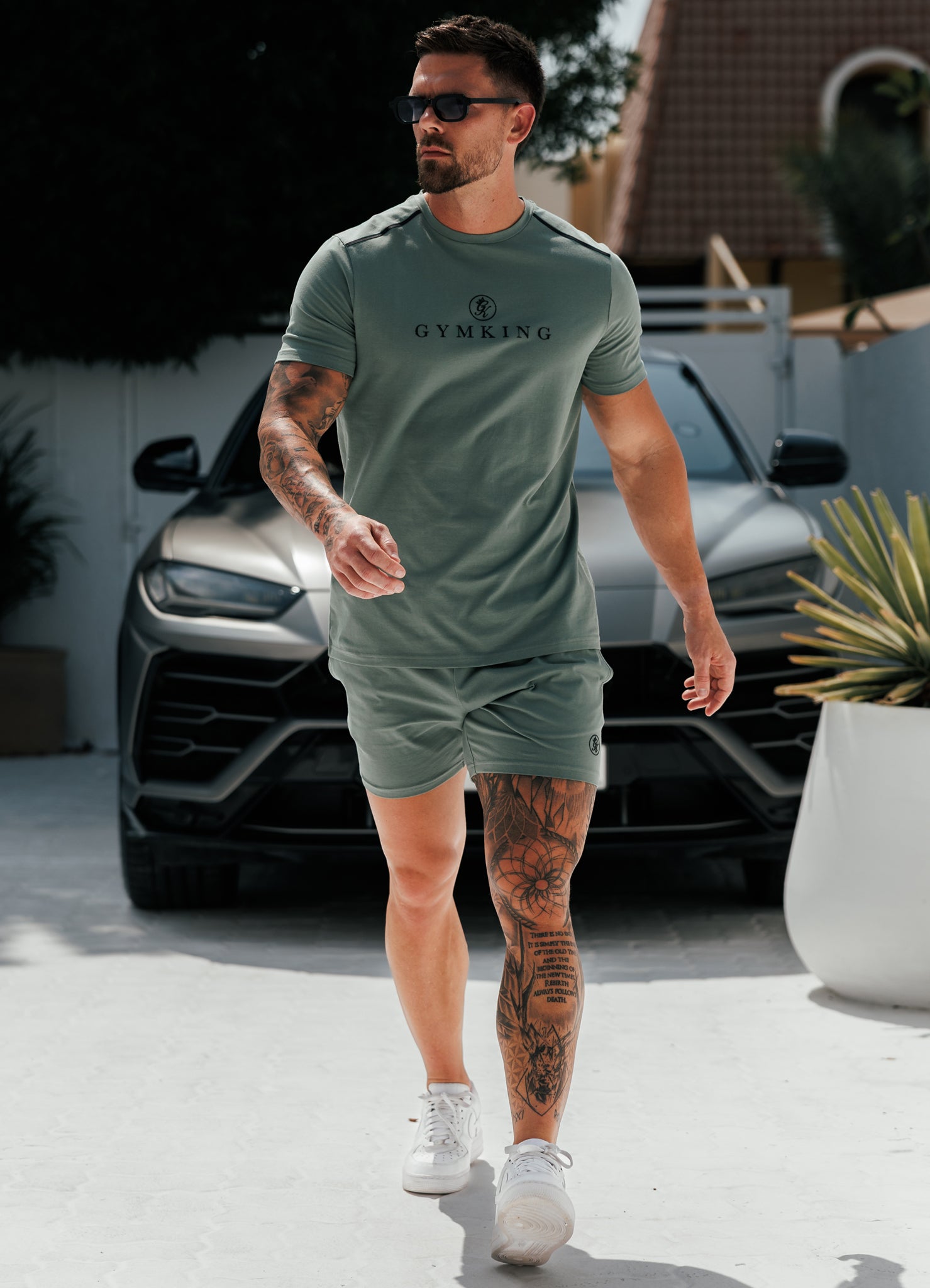 Gym King Pro Logo V2 Jersey 6" Short - Fern