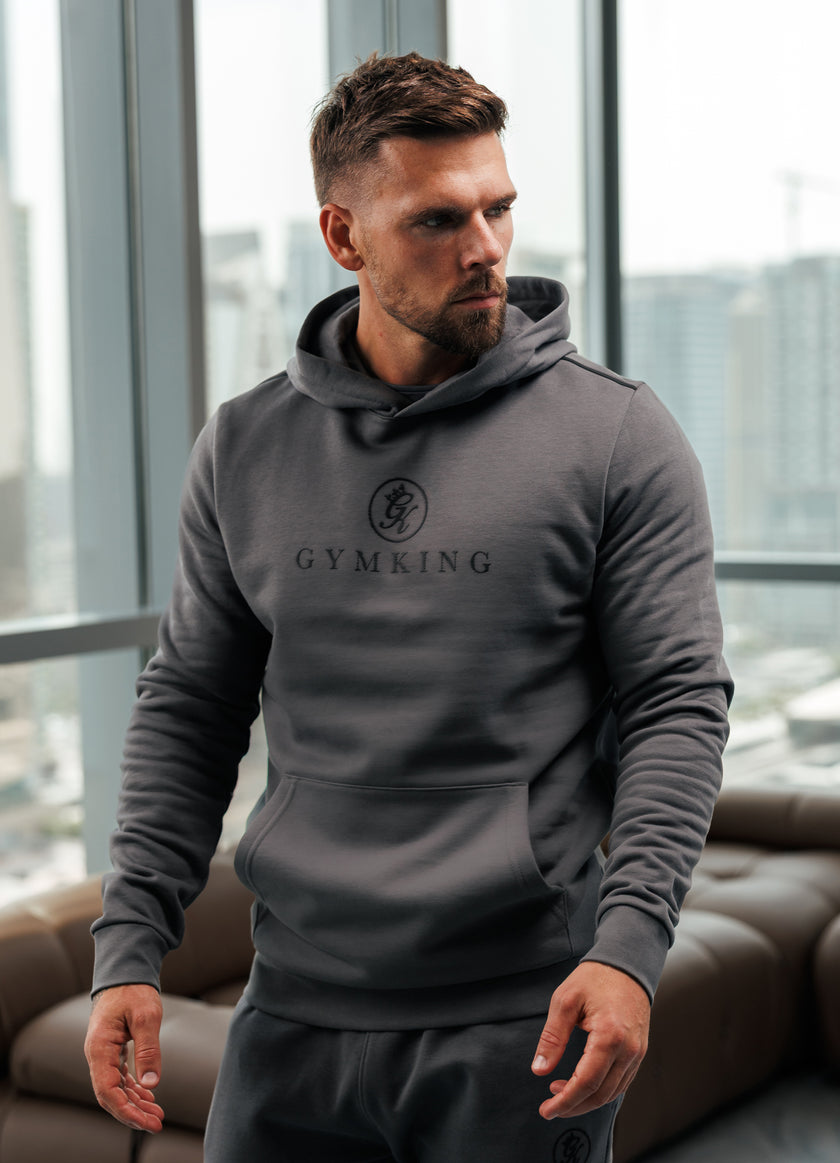 Gym King Pro V2 Hood Tracksuit - Gunmetal Grey