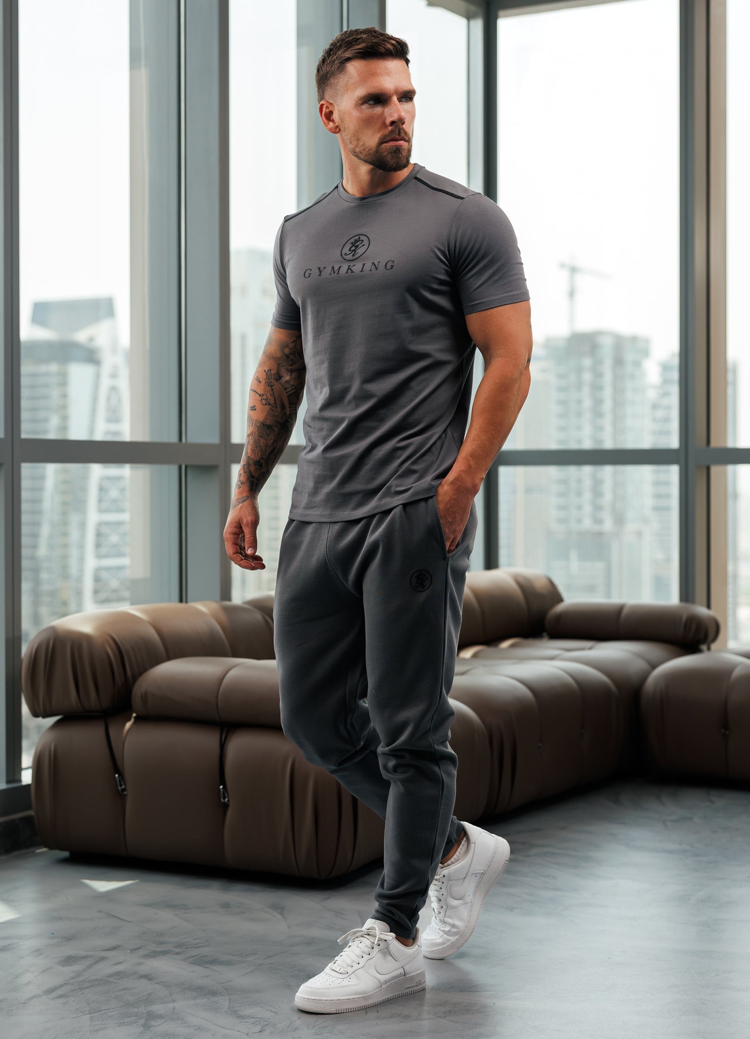 Gym King Pro V2 Tee - Gunmetal Grey