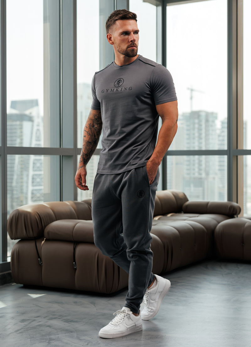 Gym King Pro V2 Tee - Gunmetal Grey