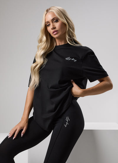 Gym King Reset Jersey Boyfriend Tee - Black