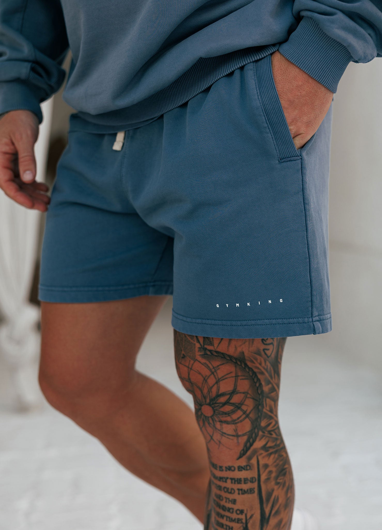 Gym King Purpose Washed Short - Deep Indigo