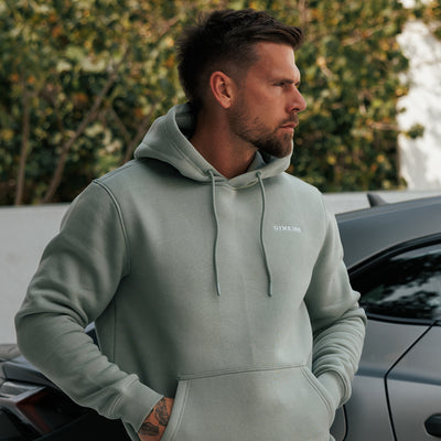 Gym King Fundamental Linear Hoodie - Urban Sage