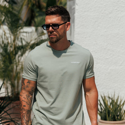 Gym King Fundamental Linear Tee - Urban Sage