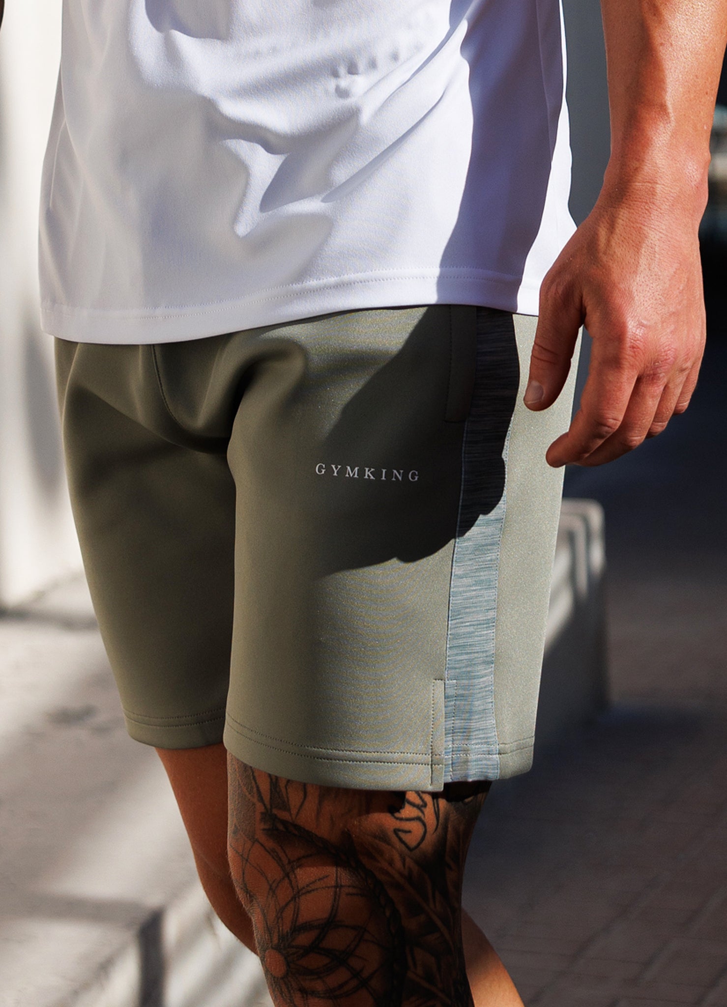 Gym King Core Plus Poly 2.0 Short - Soft Khaki