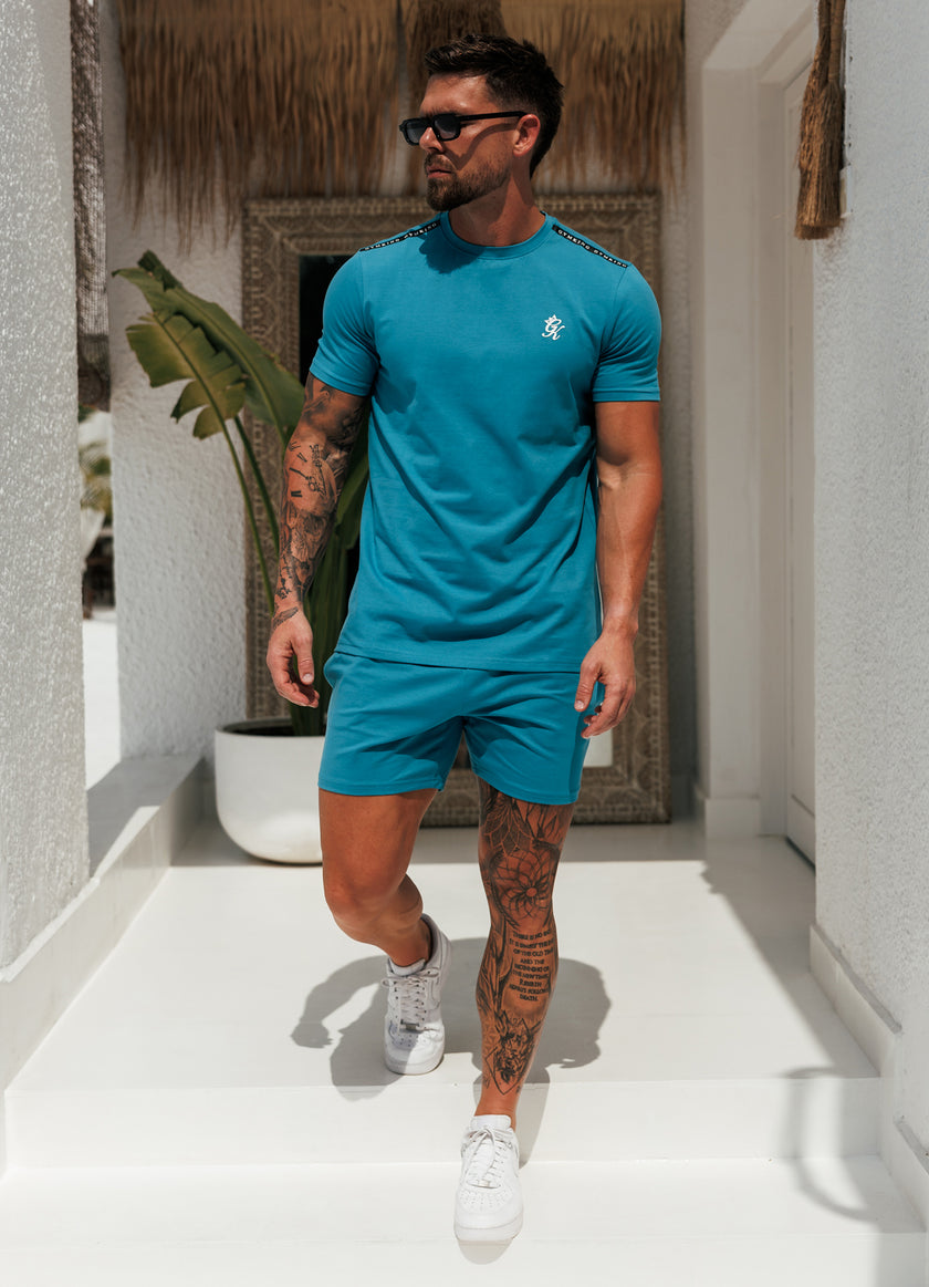 Gym King Taped Jersey Short - Harbour Teal