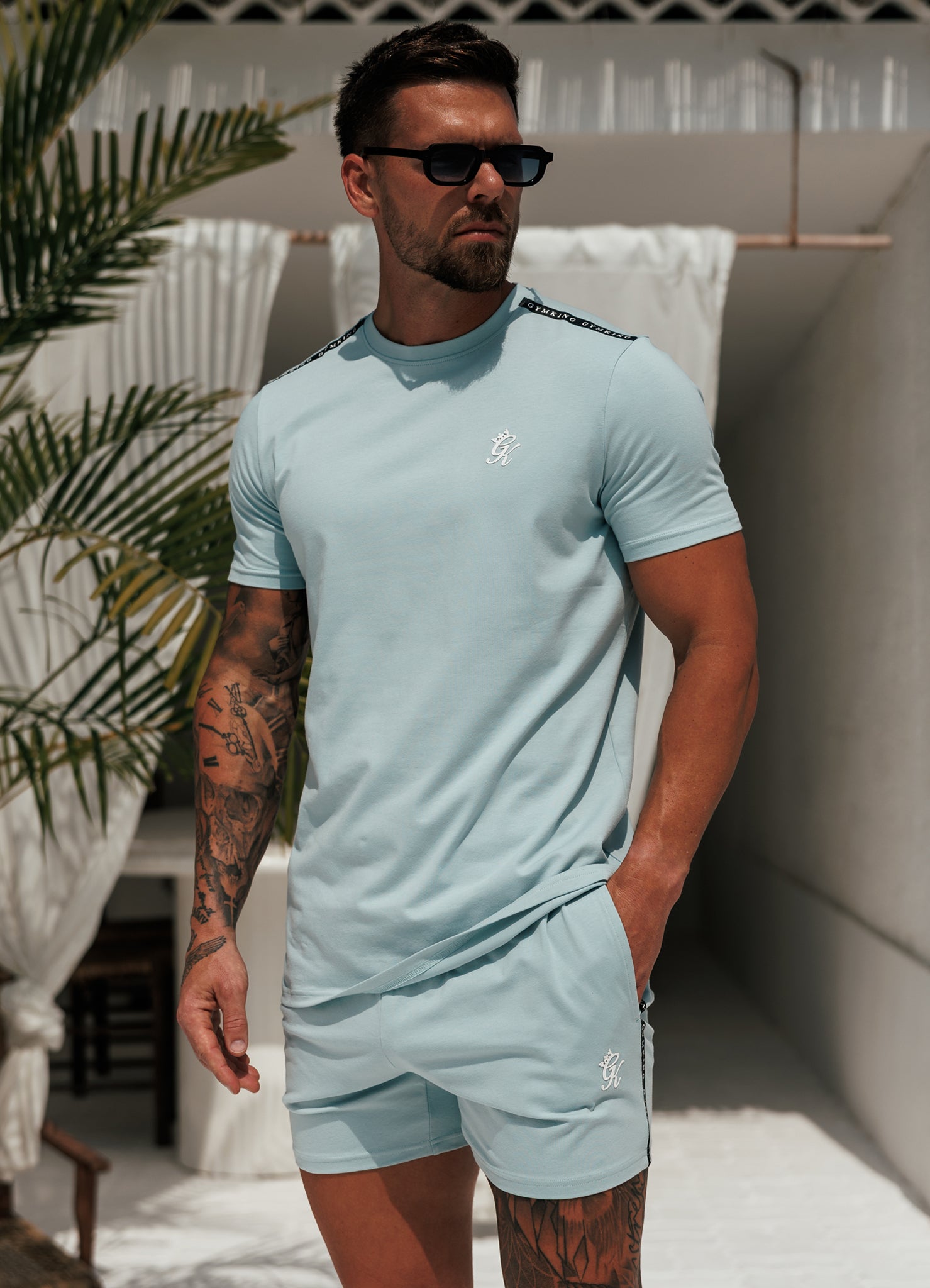 Gym King Taped Jersey Short - Dusky Mint