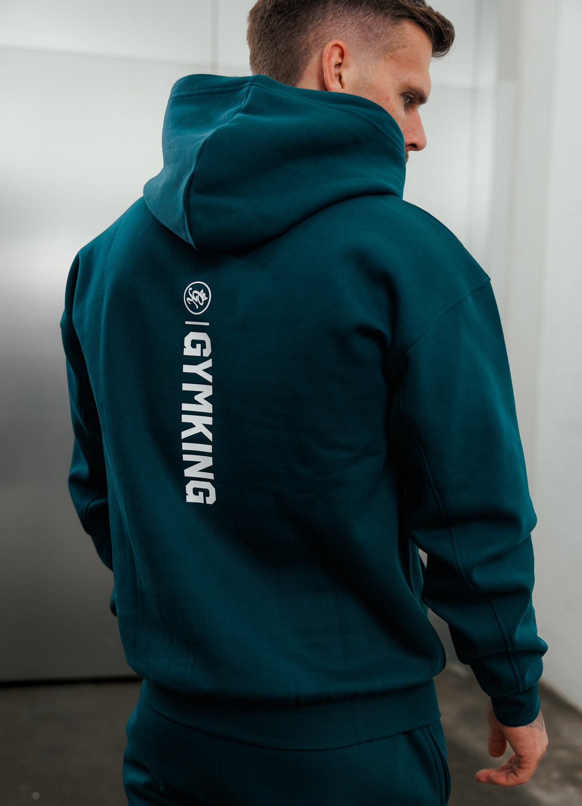 Gym King Aventus Fleece-Kapuzenjacke – Teal