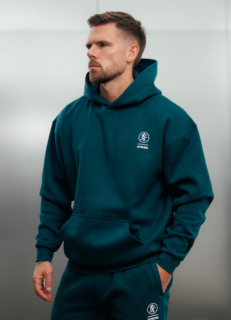 Gym King Aventus Fleece Hood - Teal
