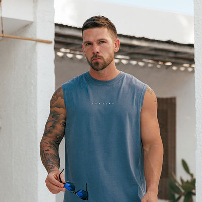 Gym King Purpose Washed Vest - Deep Indigo