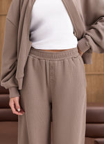 Gym King Waffle Full Zip Tracksuit - Truffle