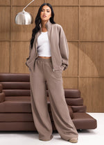 Gym King Waffle Full Zip Tracksuit - Truffle