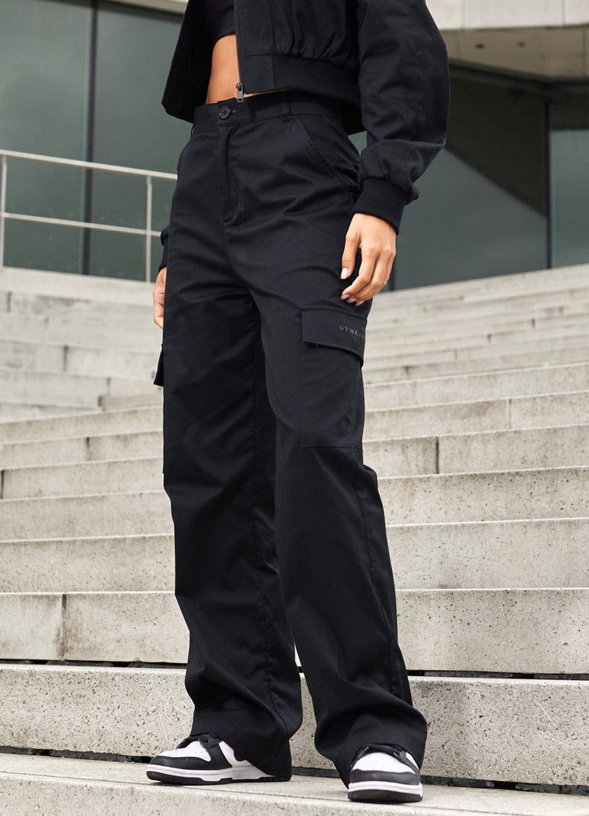 Gym King Woven Cargo Pant - Black