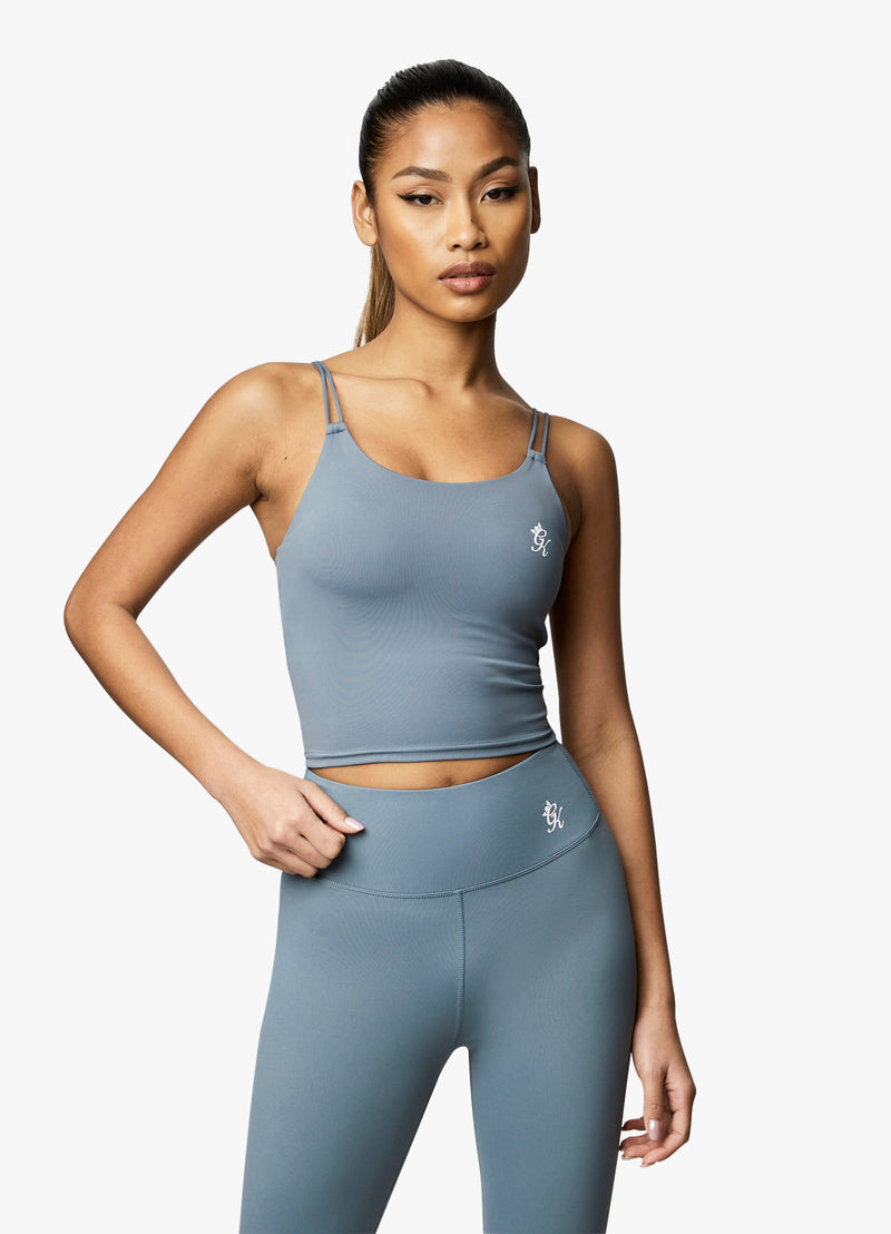 Gym King 365 Longline Tank Sports Bra - Petrol Blue