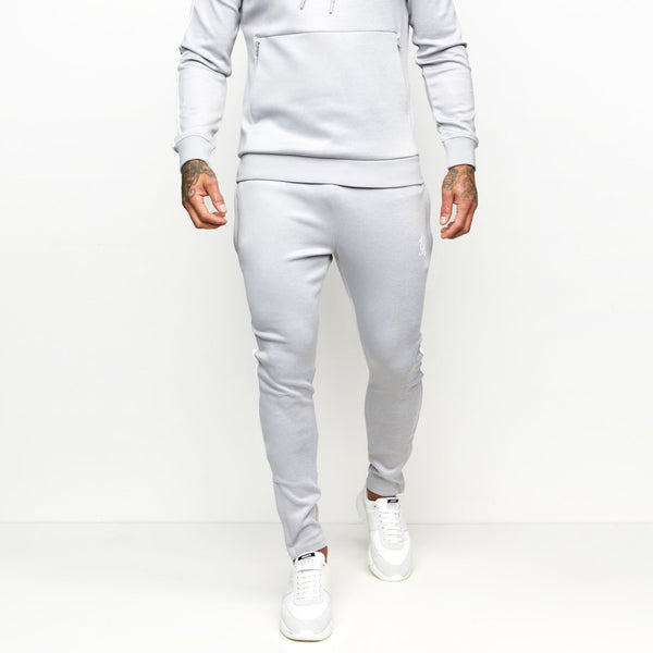 Gym King Poly Tracksuit Bottoms - Grey Marl