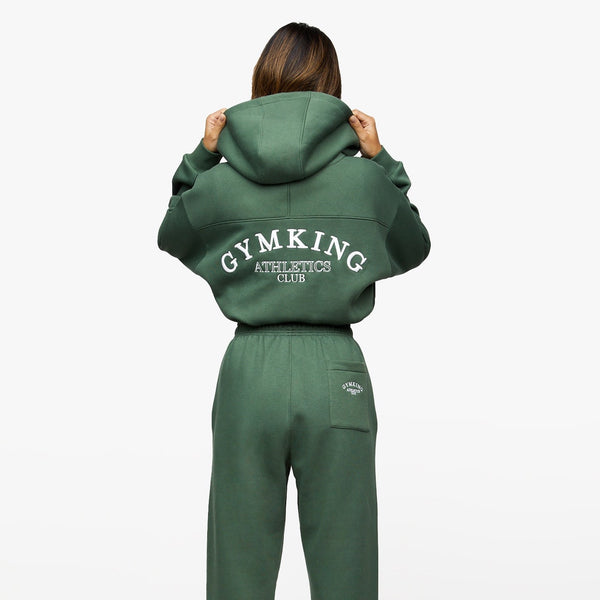 Gym King Athletics Club Full Zip Hood - Racing Green