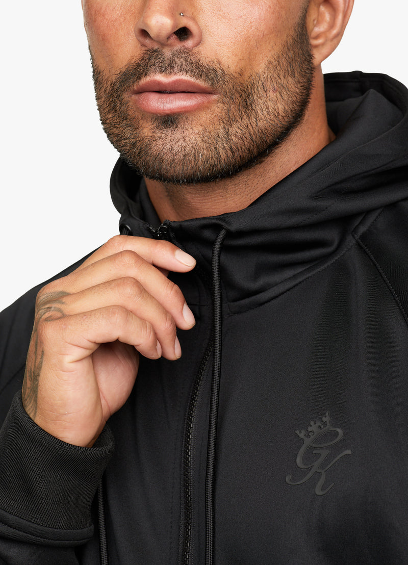 Gym King Poly Tracksuit Top - Black
