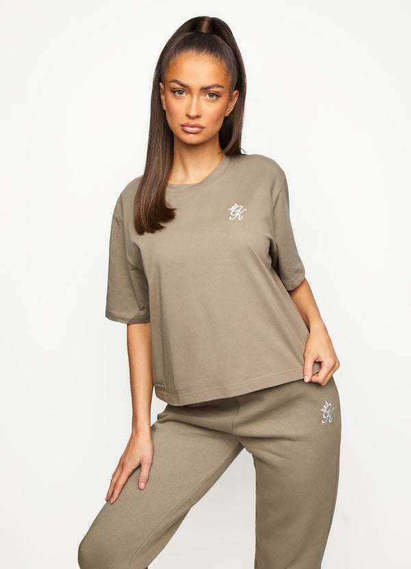 Gym King Fundamental Jersey Tee - Soft Khaki