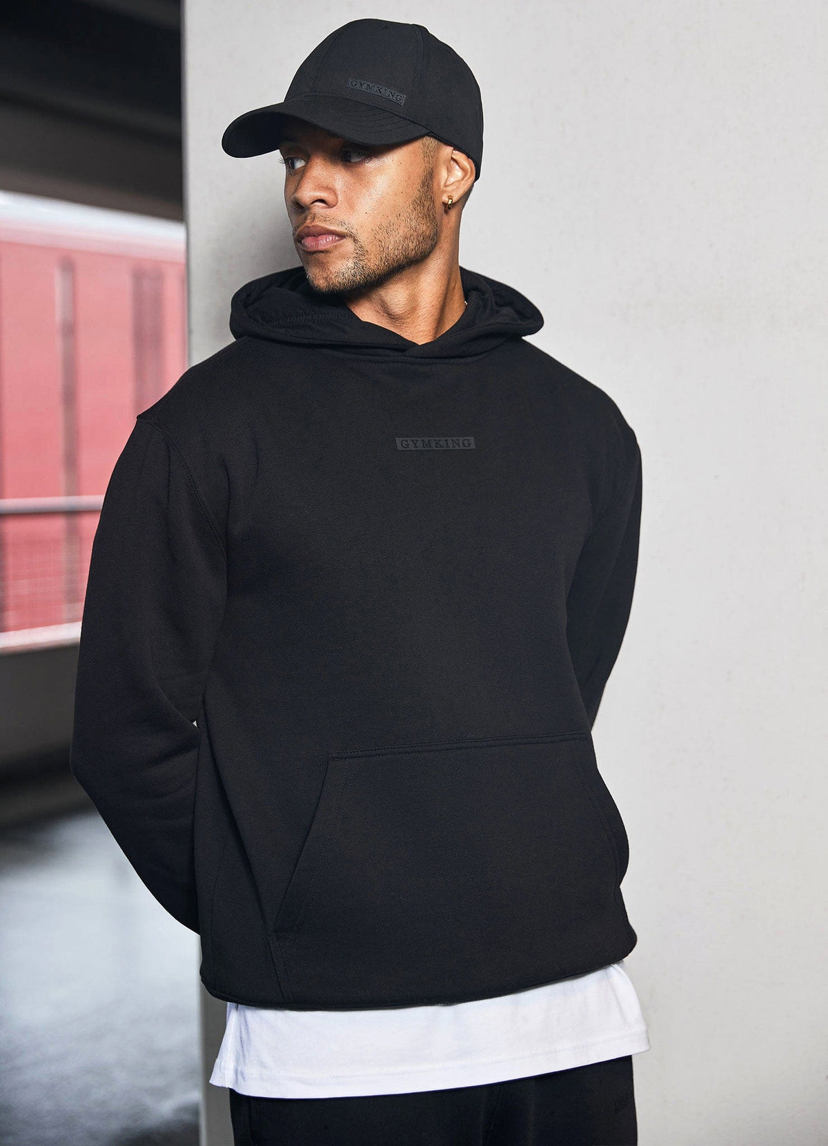 Gym King Box Logo Hood - Black