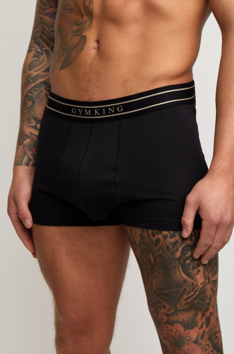 Gym King Boxers (3PK) - Black/Gold