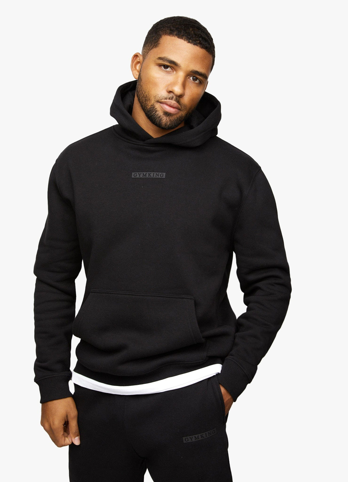 Gym King Box Logo Hood - Black