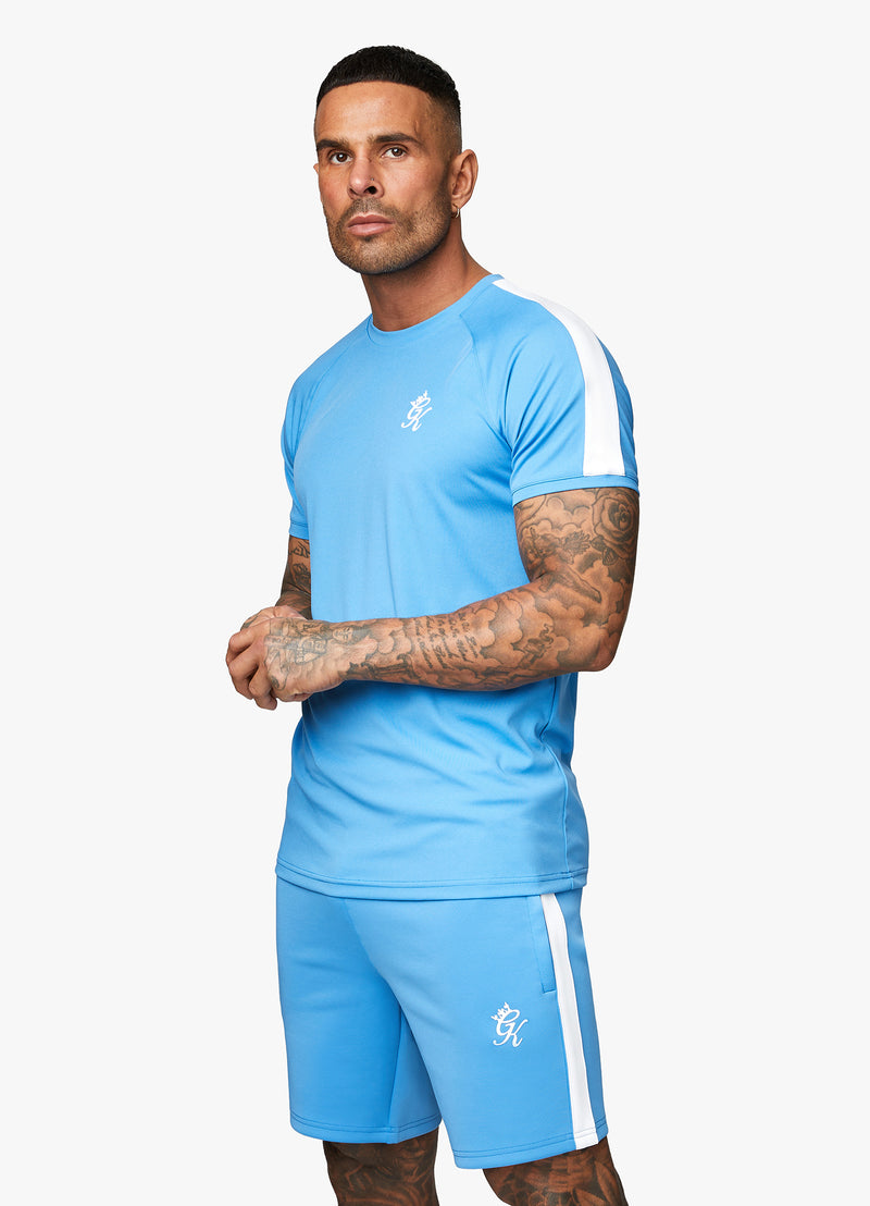 Gym King Core Plus Poly Tee - Azure Blue