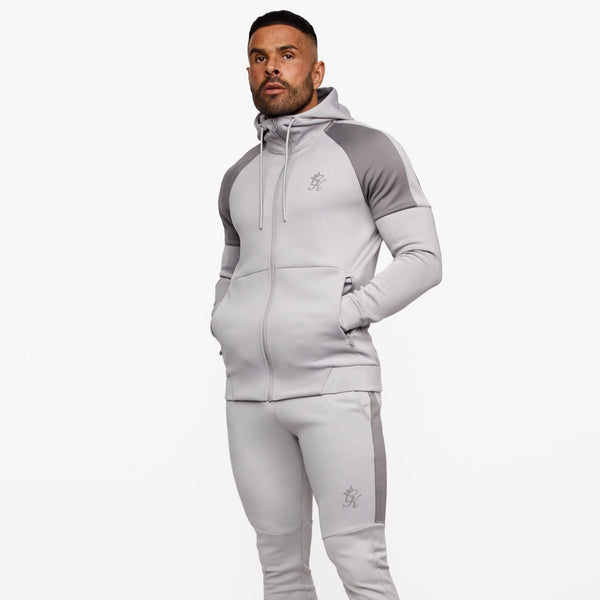 Gym King Core + Poly Full Zip - Shadow Grey