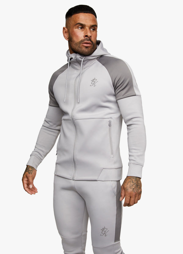Gym King Core + Poly Full Zip - Shadow Grey