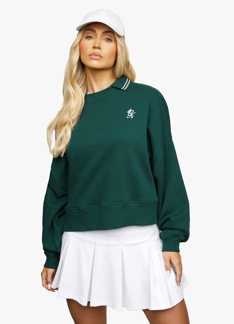 Gym King Court Luxe Crew - Bottle Green