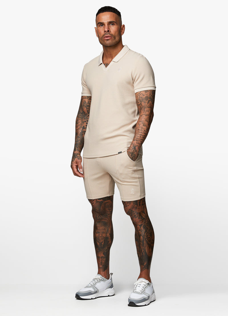 Gym King Signature Texture Short - Stone