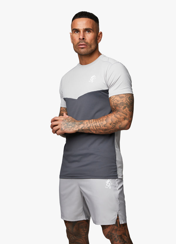 Gym King React Tee - Light Grey/Graphite