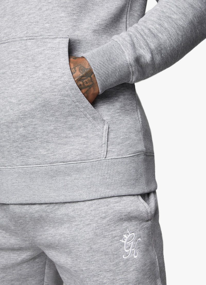 Gym King Fundamental Fleece Hood - Grey Marl