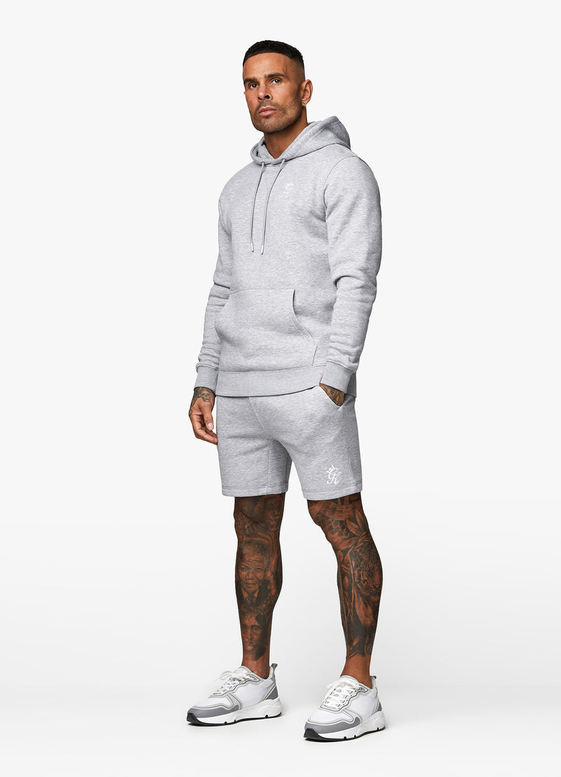 Gym King Fundamental Fleece Hood - Grey Marl