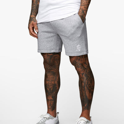 Men’s Gym King fleece grey shorts elastic waistband and side pockets