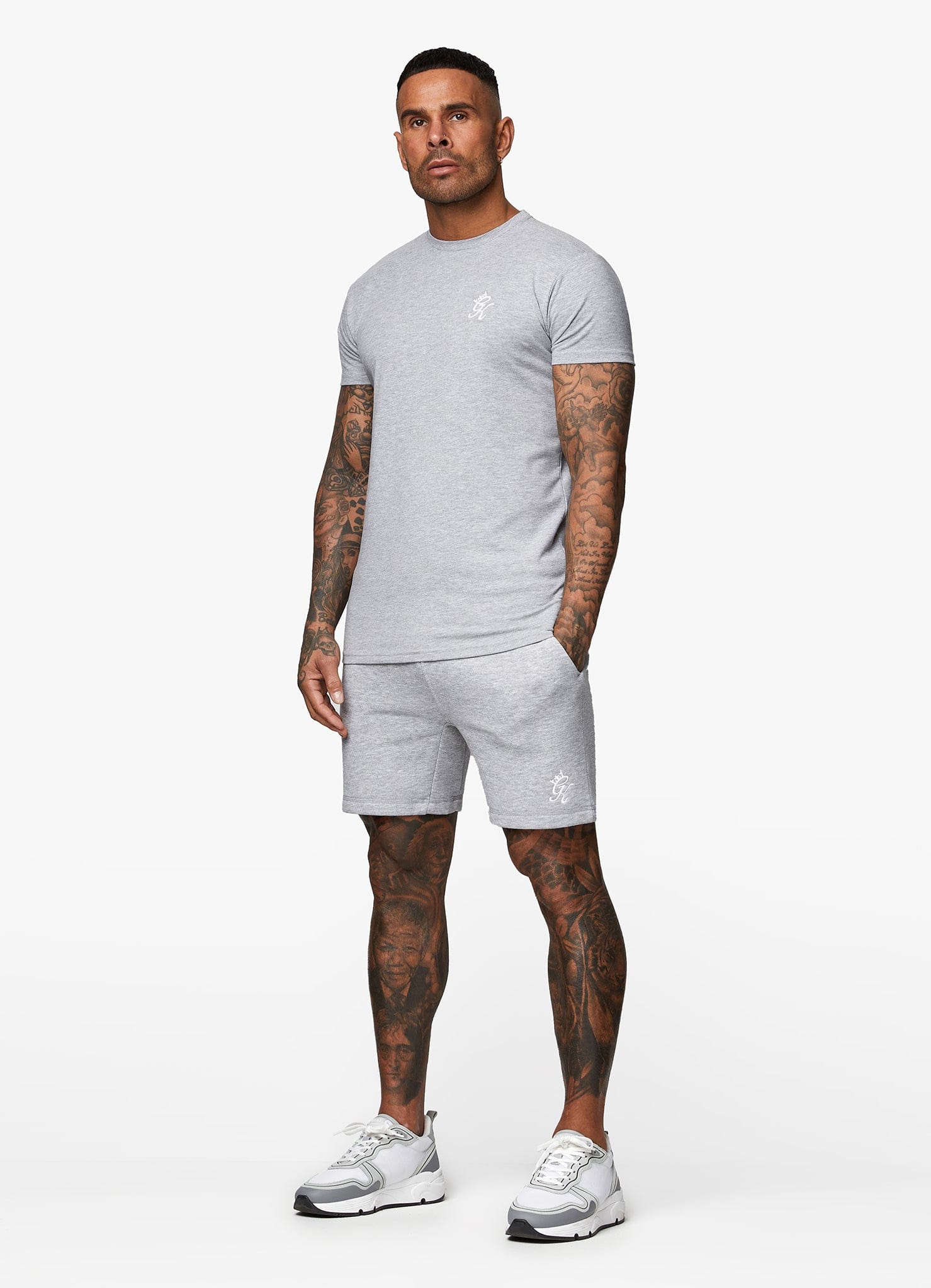 Gym King Fundamental Jersey T-Shirt - Grey Marl